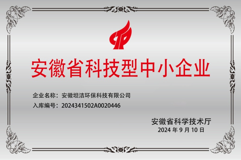 元朗安徽科技型中小企业证书